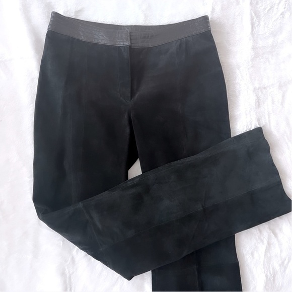 VENUS WILLIAMS FOR WILSON LEATHER 100% Black Leather Suede Pants Size 2 - Picture 1 of 12